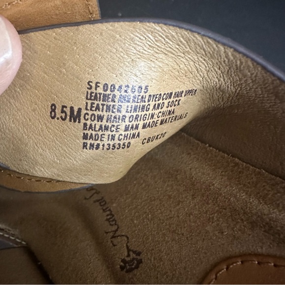 Sofft Braye Leopard Padded Footbed Tan Leather Cow Hair Slip On Sandals 8.5 - Picture 12 of 12